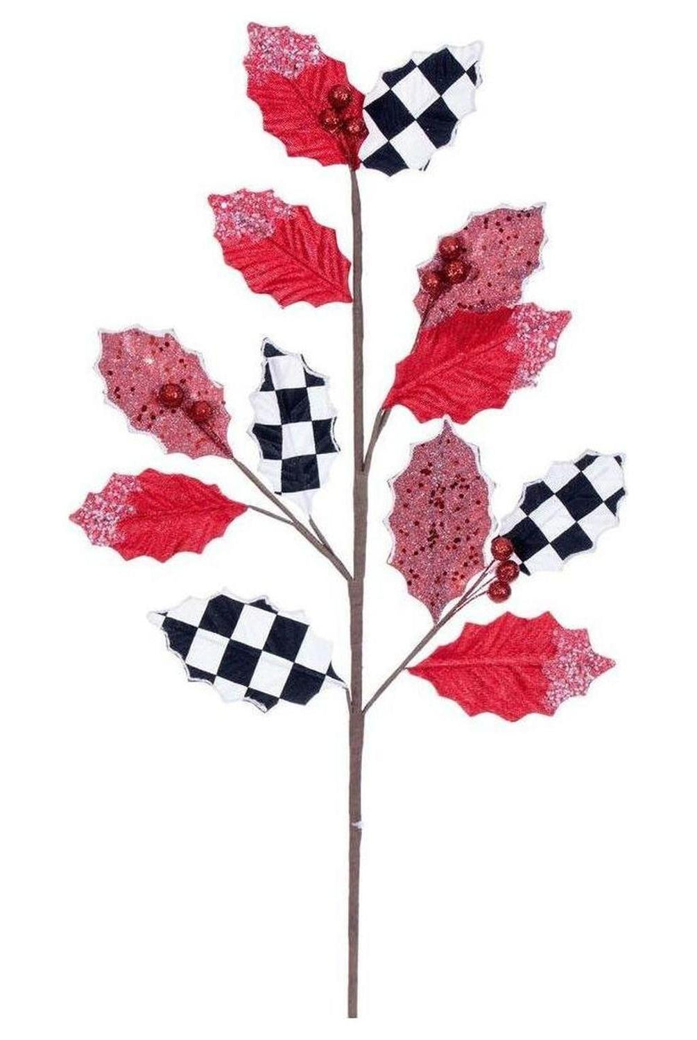 Shop For 26" Red, White, Black Leaf Spray (Set of 4) at Michelle's aDOORable Creations