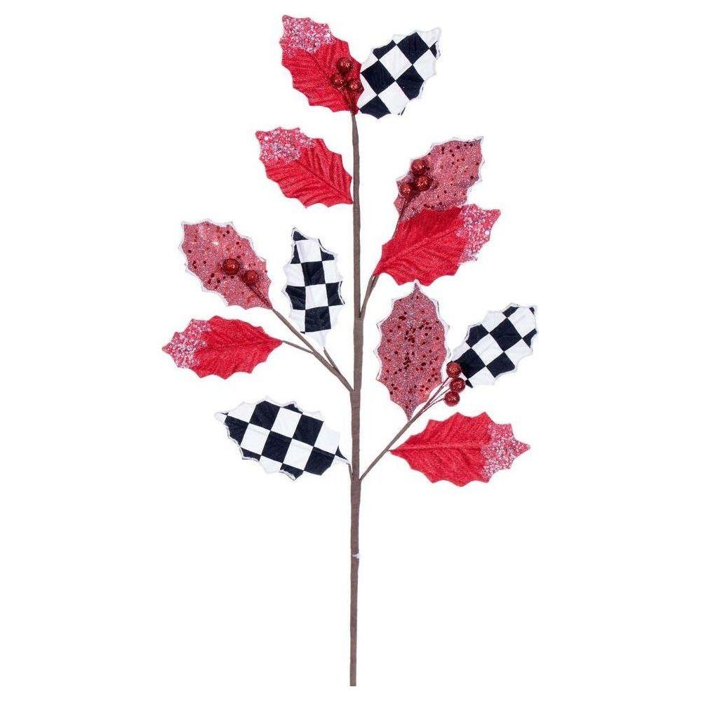 Shop For 26" Red, White, Black Leaf Spray (Set of 4) at Michelle's aDOORable Creations