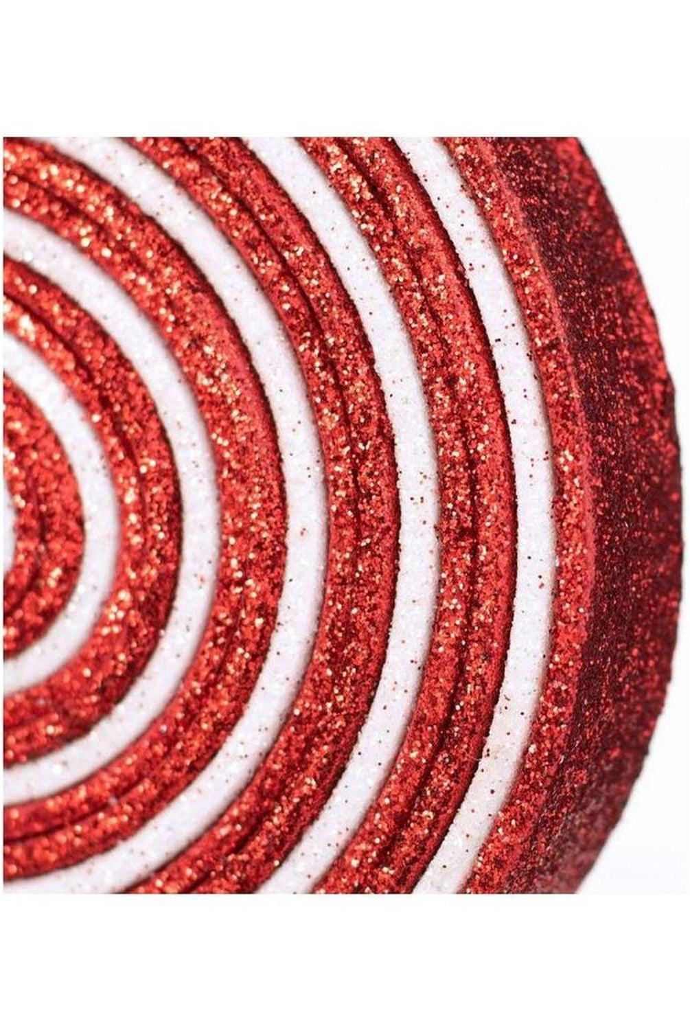 27" Glitter Lollipop Spray: Red & White