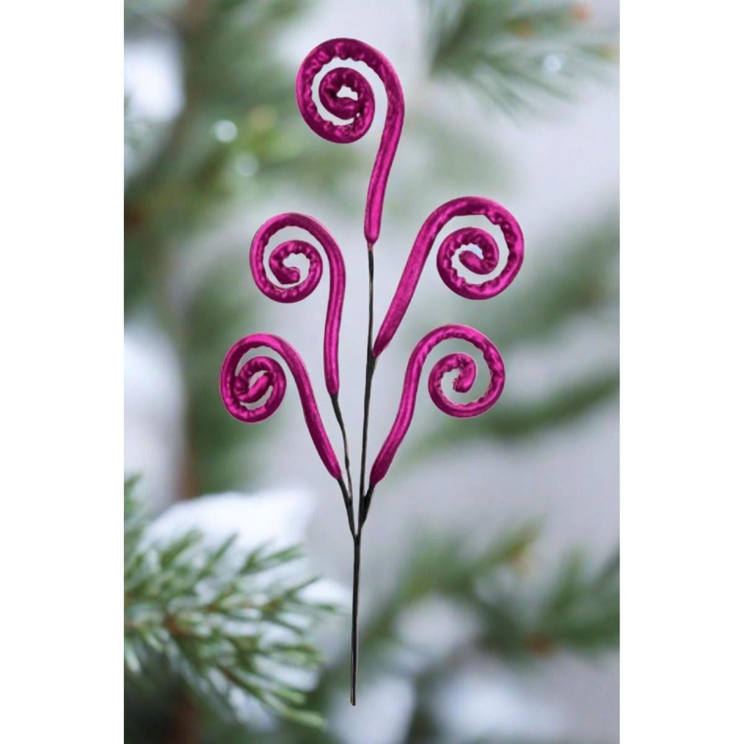 Shop For 29" Metallic Spiral Spray: Hot Pink at Michelle's aDOORable Creations