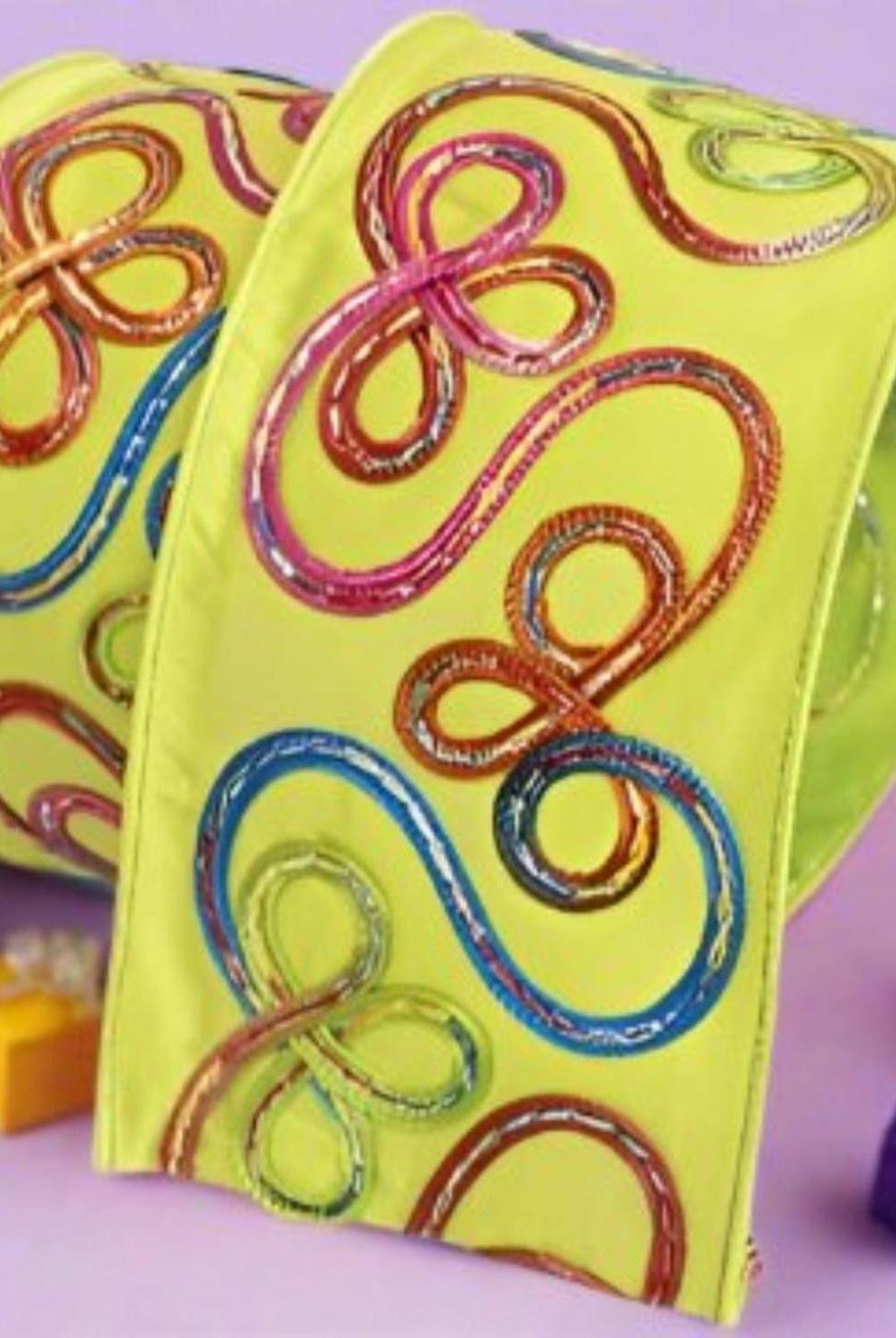 4" Candy Loop Ribbon: Lime Green (10 Yards)