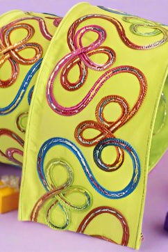 Shop For 4" Candy Loop Ribbon: Lime Green (10 Yards) at Michelle's aDOORable Creations