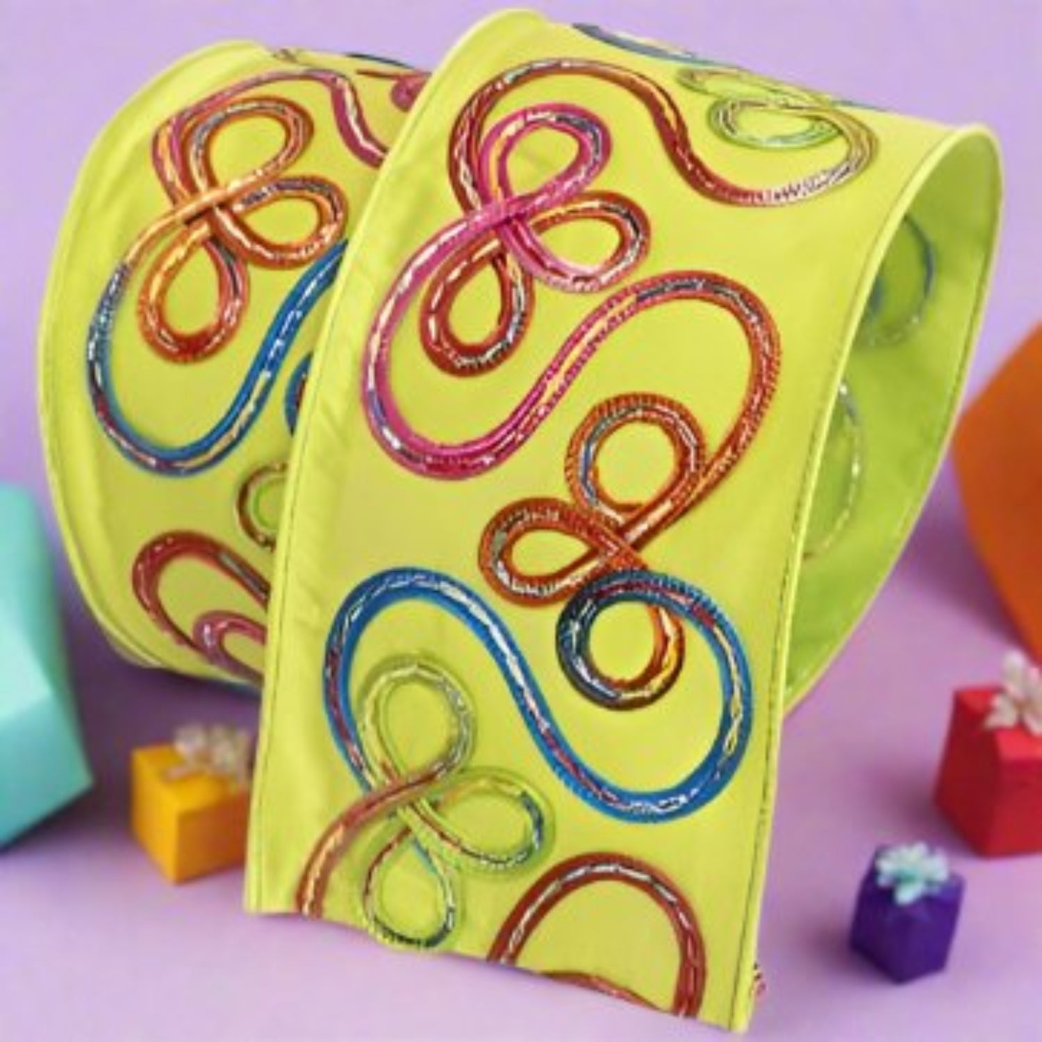 Shop For 4" Candy Loop Ribbon: Lime Green (10 Yards) at Michelle's aDOORable Creations