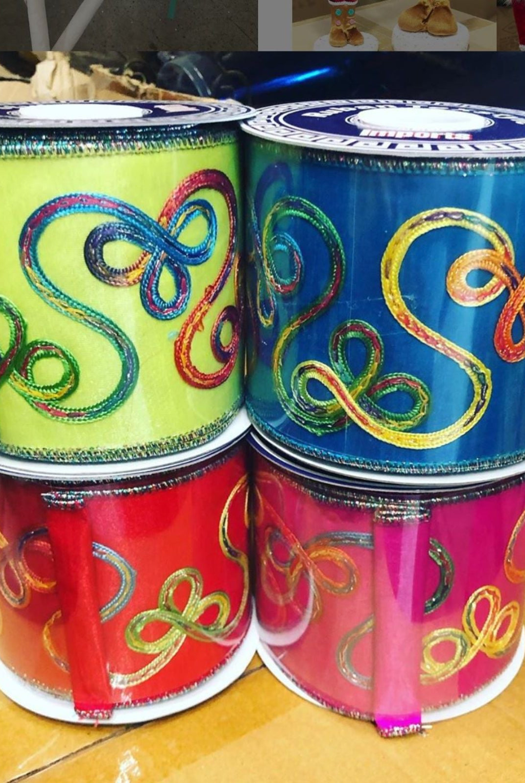 Shop For 4" Candy Loop Ribbon: Lime Green (10 Yards) at Michelle's aDOORable Creations