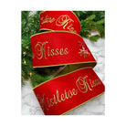 Shop For 4" Embroidery Mistletoe Kisses Felt Ribbon: Red (5 Yards) at Michelle's aDOORable Creations
