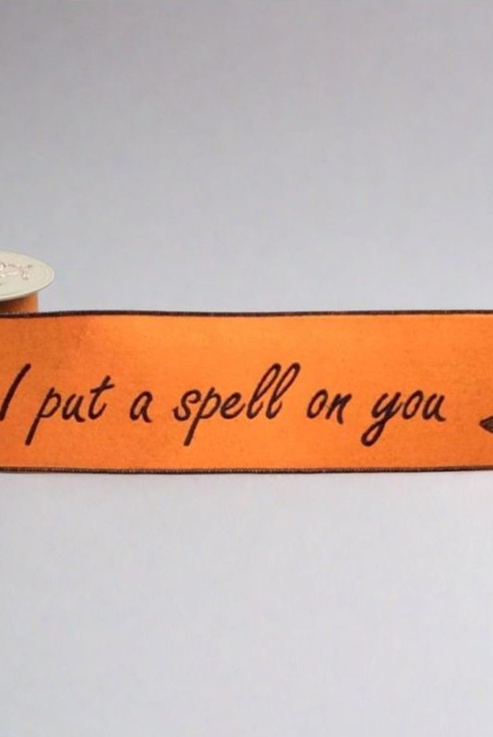 Shop For 4" Put a Spell On You Felt Ribbon: Orange (5 Yards) at Michelle's aDOORable Creations