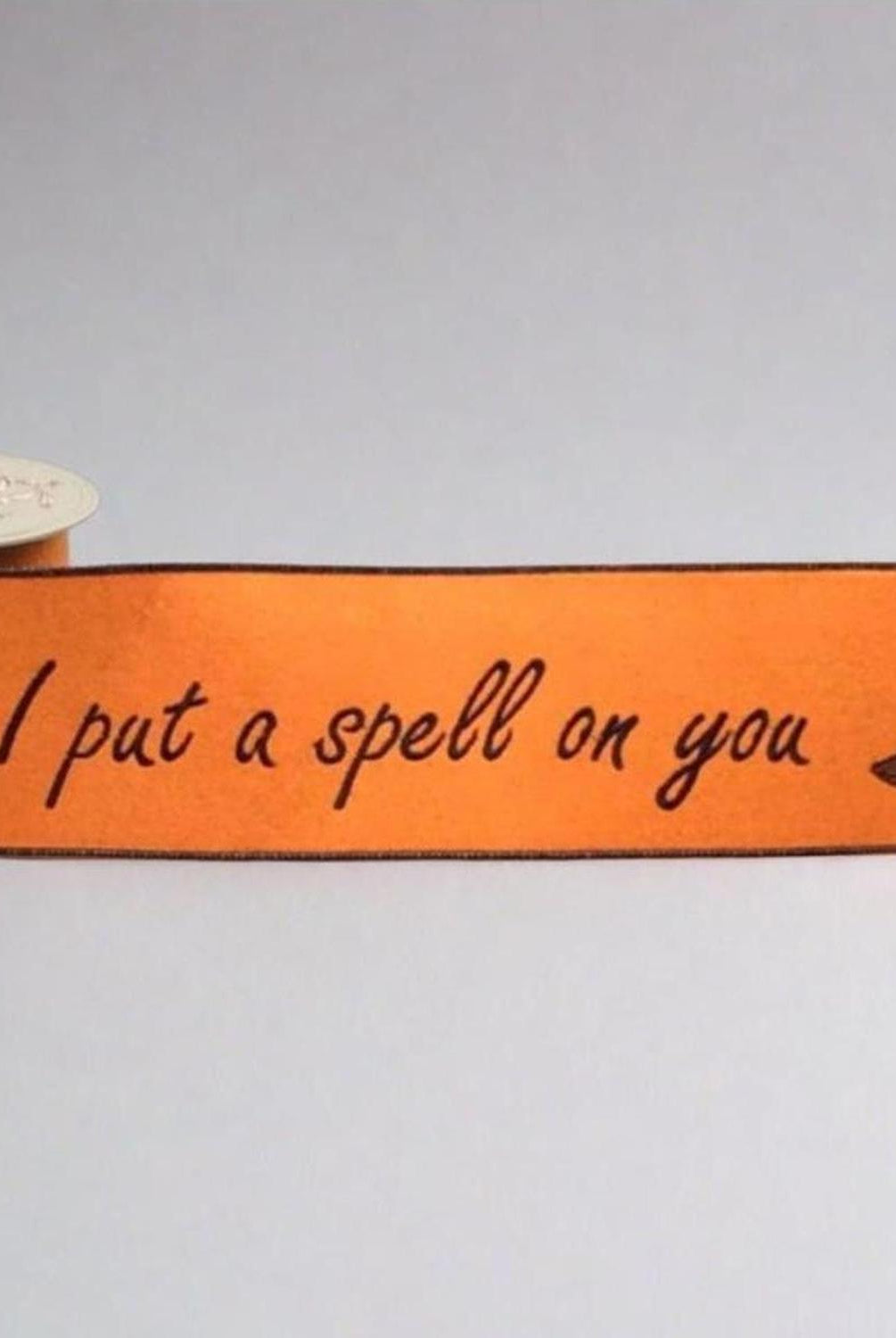 4" Put a Spell On You Felt Ribbon: Orange (5 Yards)