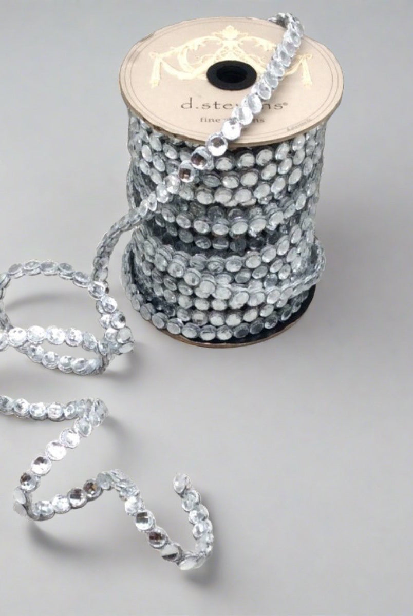 Shop For .5" Crown Jewel Garland Ribbon: Crystal (10 Yards) at Michelle's aDOORable Creations