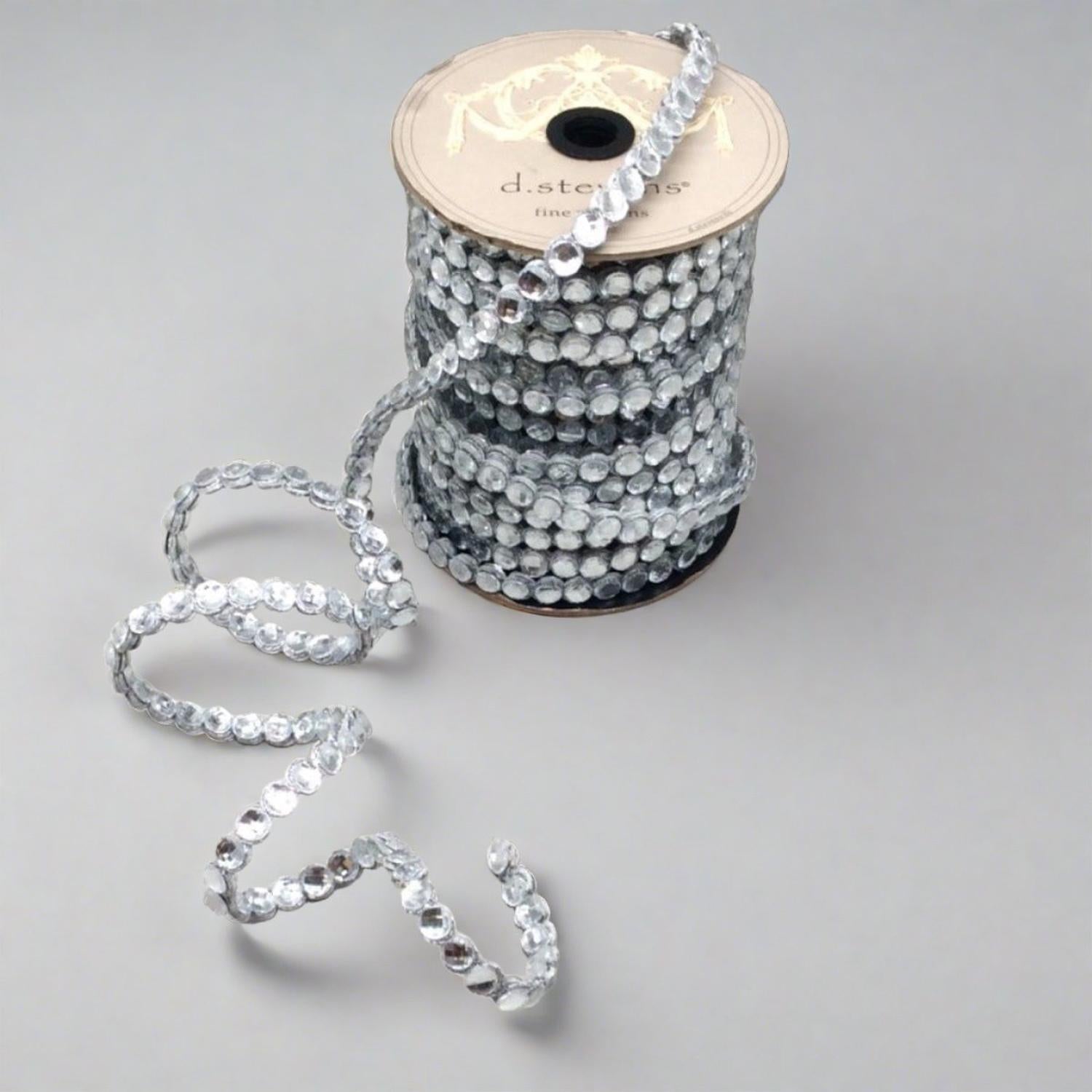 Shop For .5" Crown Jewel Garland Ribbon: Crystal (10 Yards) at Michelle's aDOORable Creations