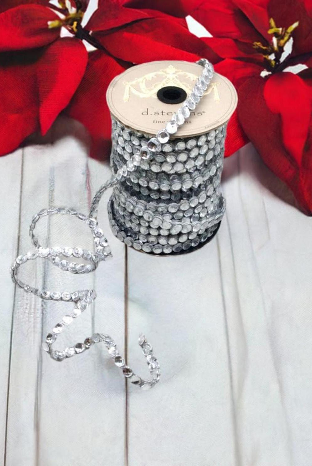 .5" Crown Jewel Garland Ribbon: Crystal (10 Yards)