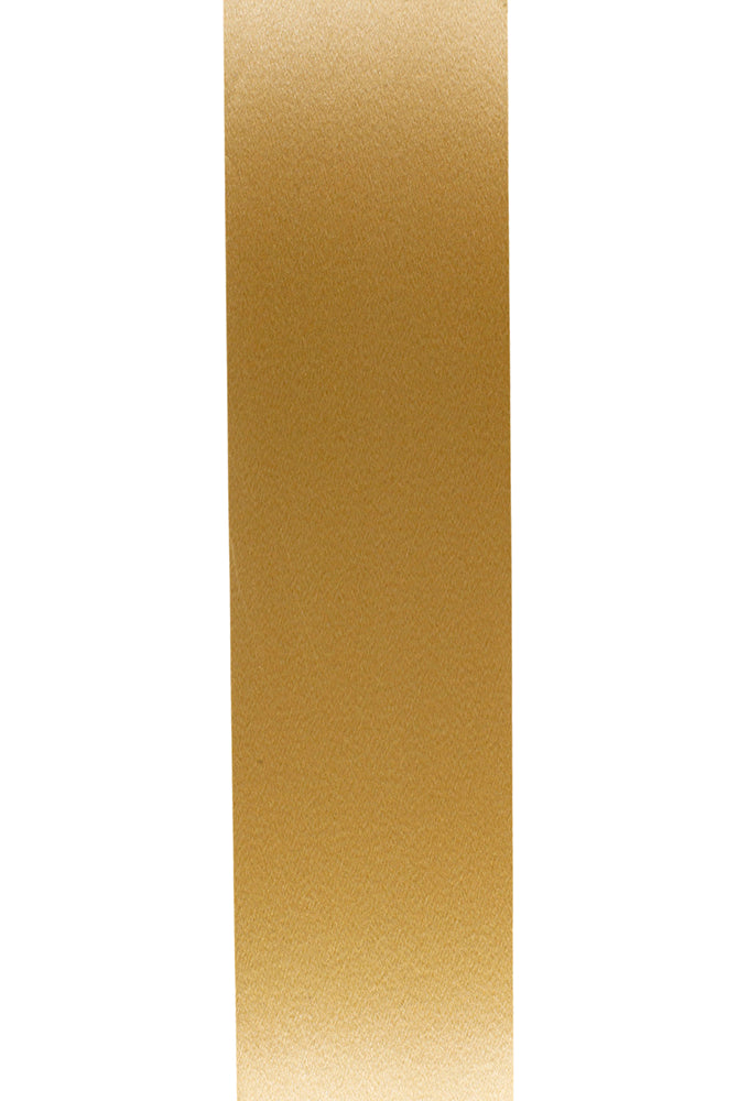 Smooth metallic reverse side of non-wired gold homecoming ribbon