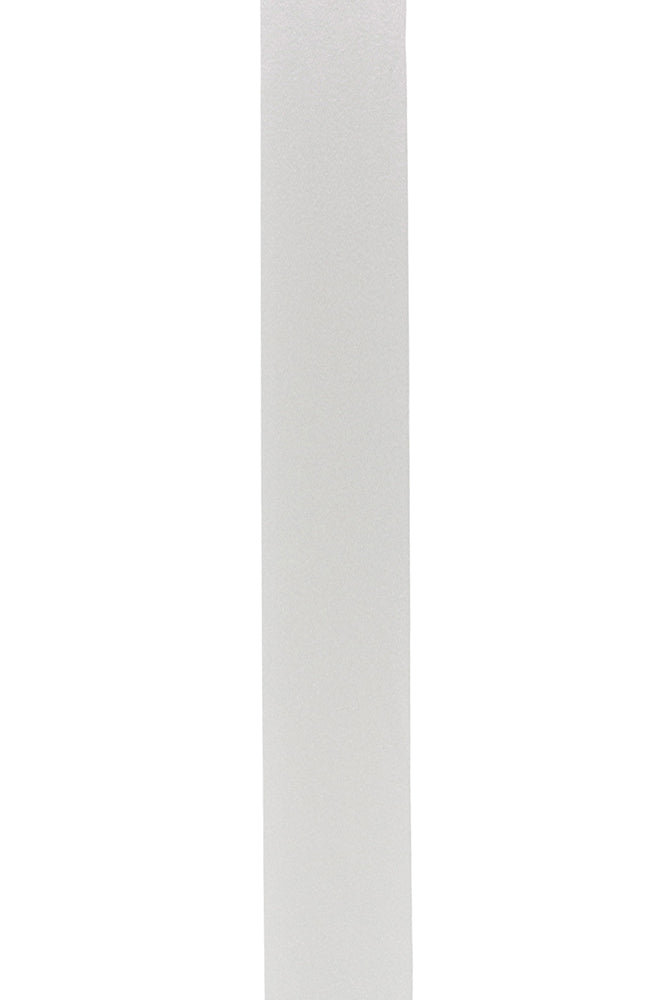 Smooth white non-wired homecoming ribbon side view