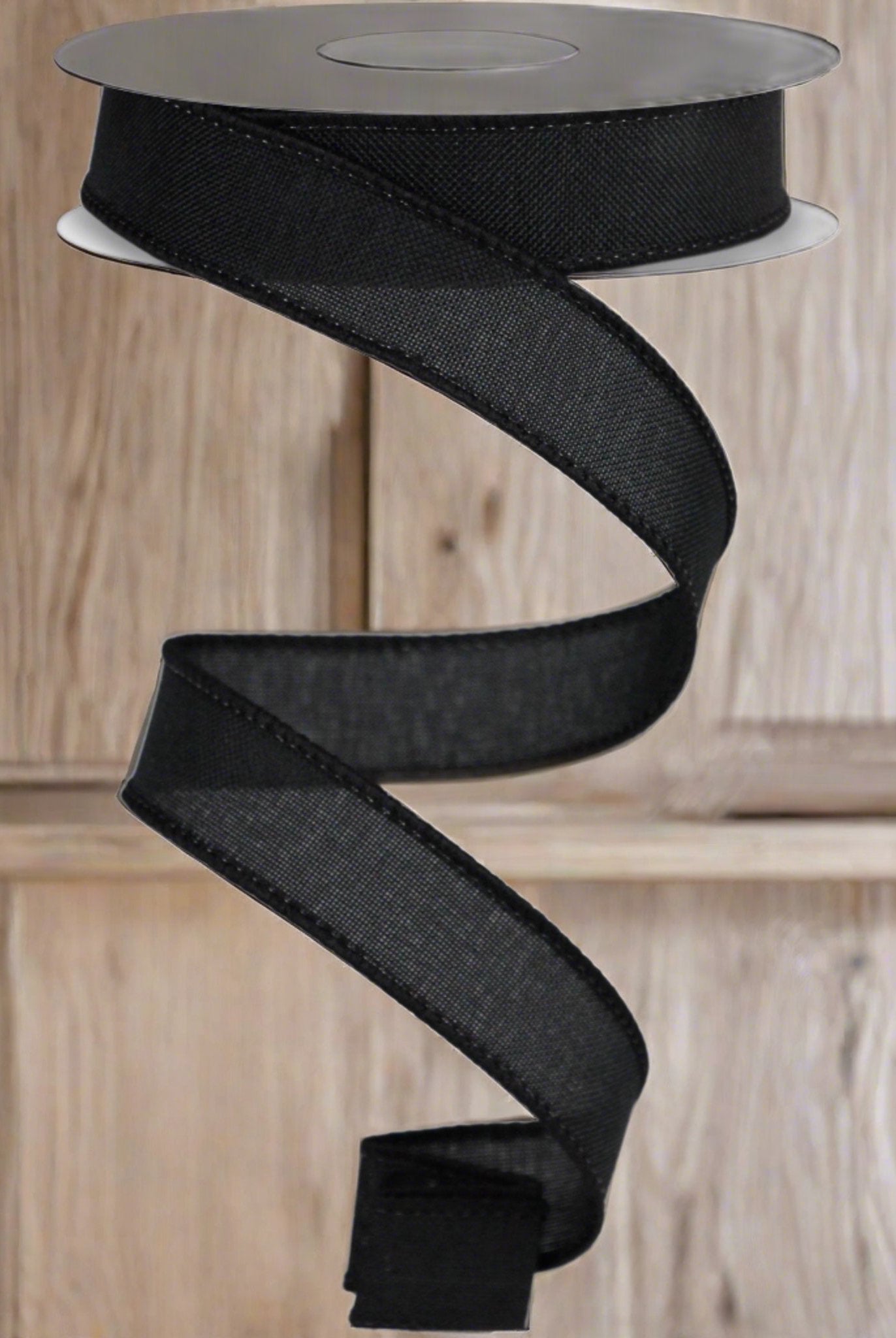 Shop For 7/8" Royal Canvas Ribbon: Black (10 Yards) at Michelle's aDOORable Creations