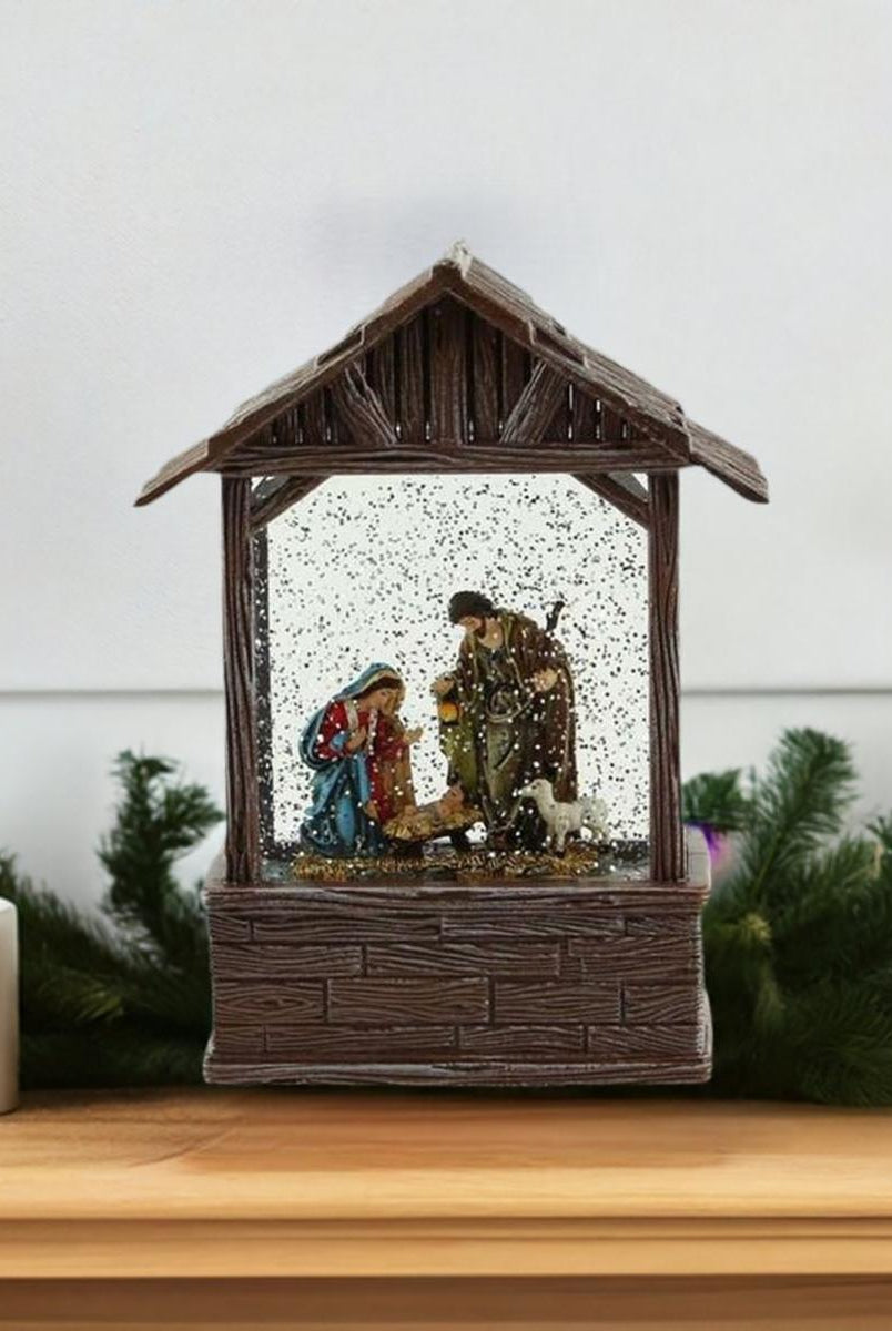 Shop For 8.25" Nativity Scene Water Lantern at Michelle's aDOORable Creations