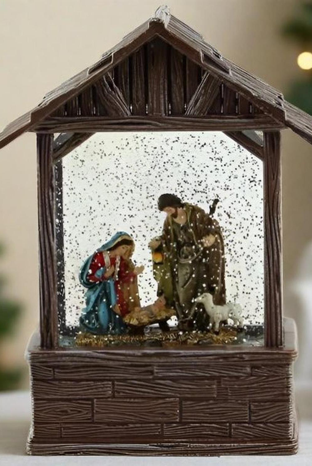 Shop For 8.25" Nativity Scene Water Lantern at Michelle's aDOORable Creations