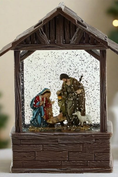 Shop For 8.25" Nativity Scene Water Lantern at Michelle's aDOORable Creations