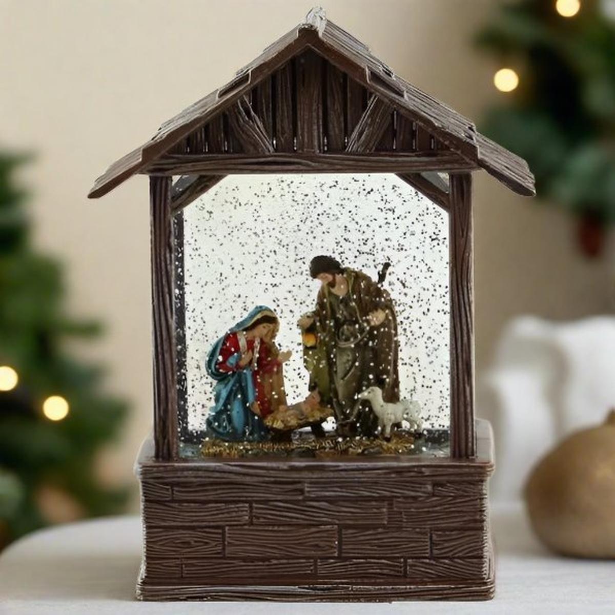 Shop For 8.25" Nativity Scene Water Lantern at Michelle's aDOORable Creations