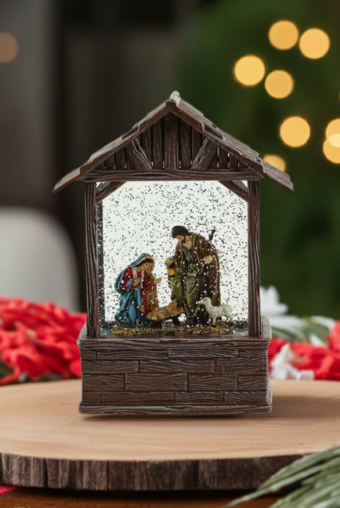 Shop For 8.25" Nativity Scene Water Lantern at Michelle's aDOORable Creations