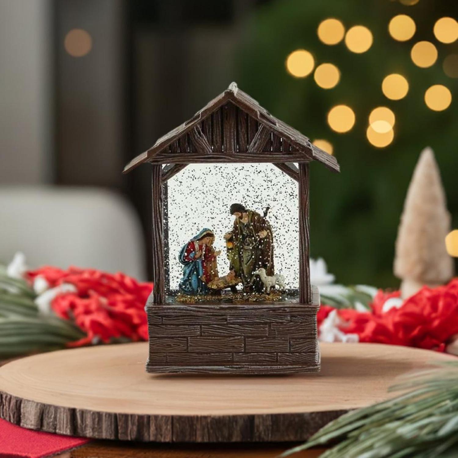 Shop For 8.25" Nativity Scene Water Lantern at Michelle's aDOORable Creations