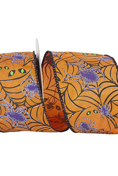 Shop For 2.5" Spider Web Glitter Ribbon (10 Yards) at Michelle's aDOORable Creations