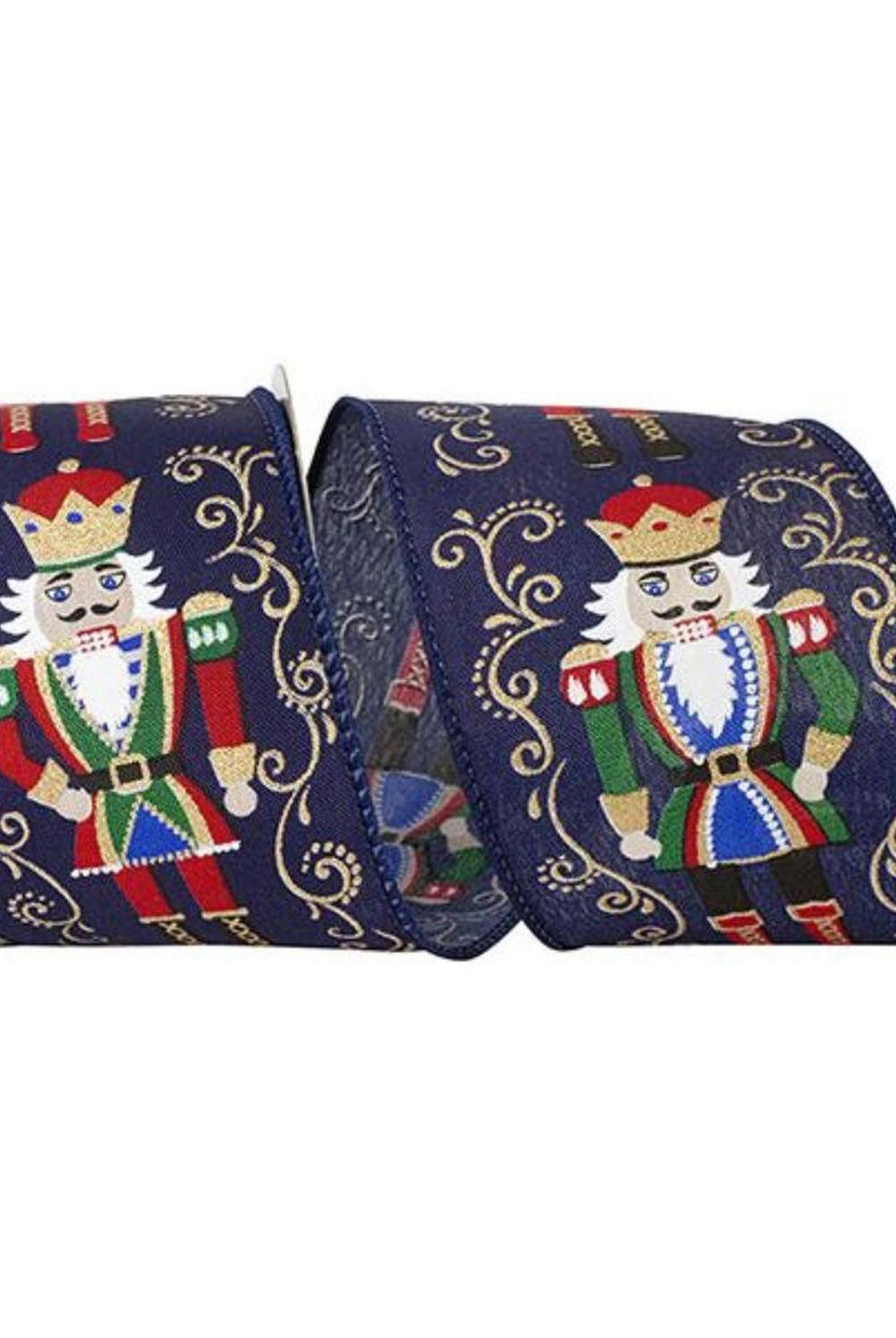 2.5in Nutcracker Filigree Elegance Ribbon: Blue (10 Yards)