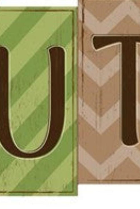 14" Wooden Sign: Autumn Block