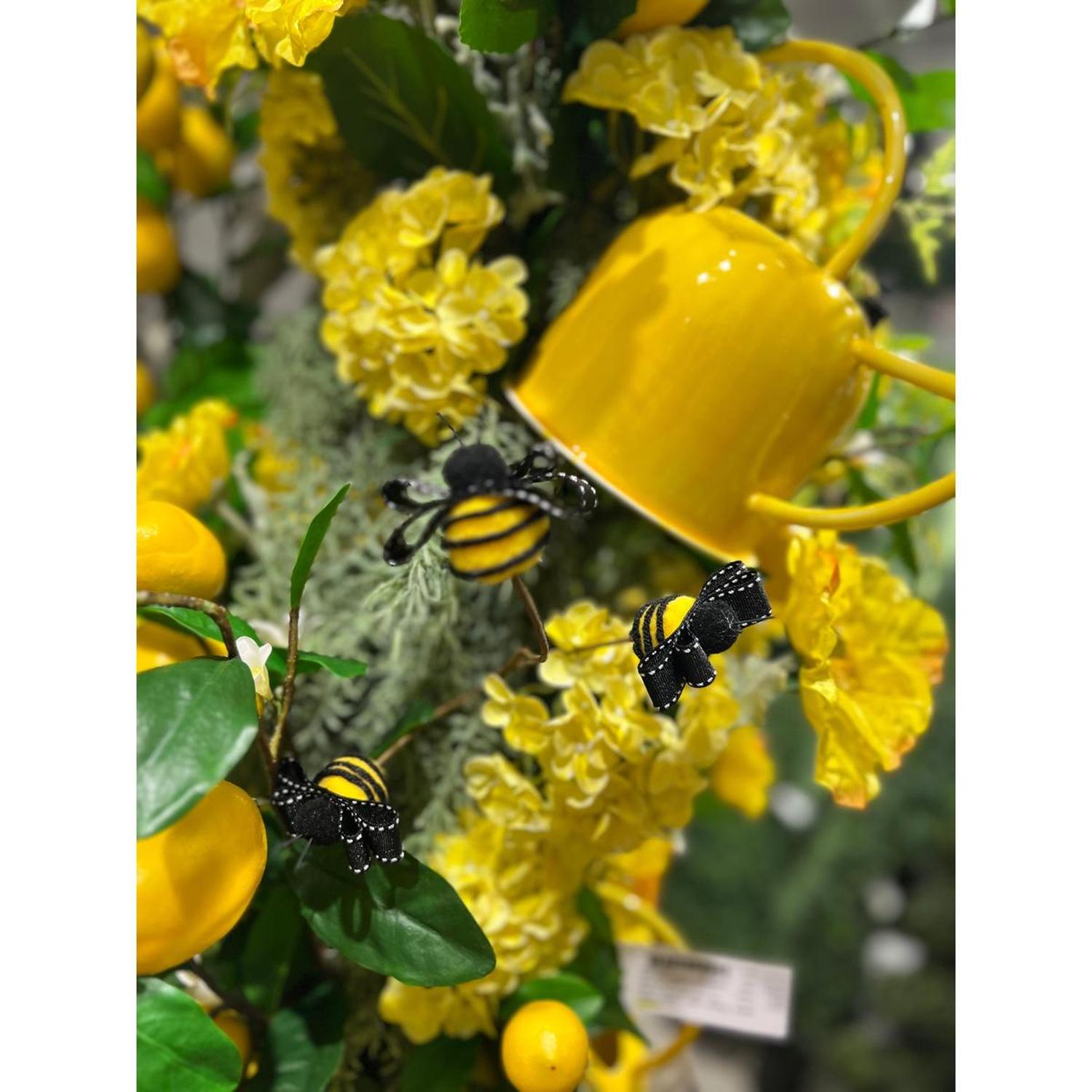 19" Spring Ribbon Bee Pick