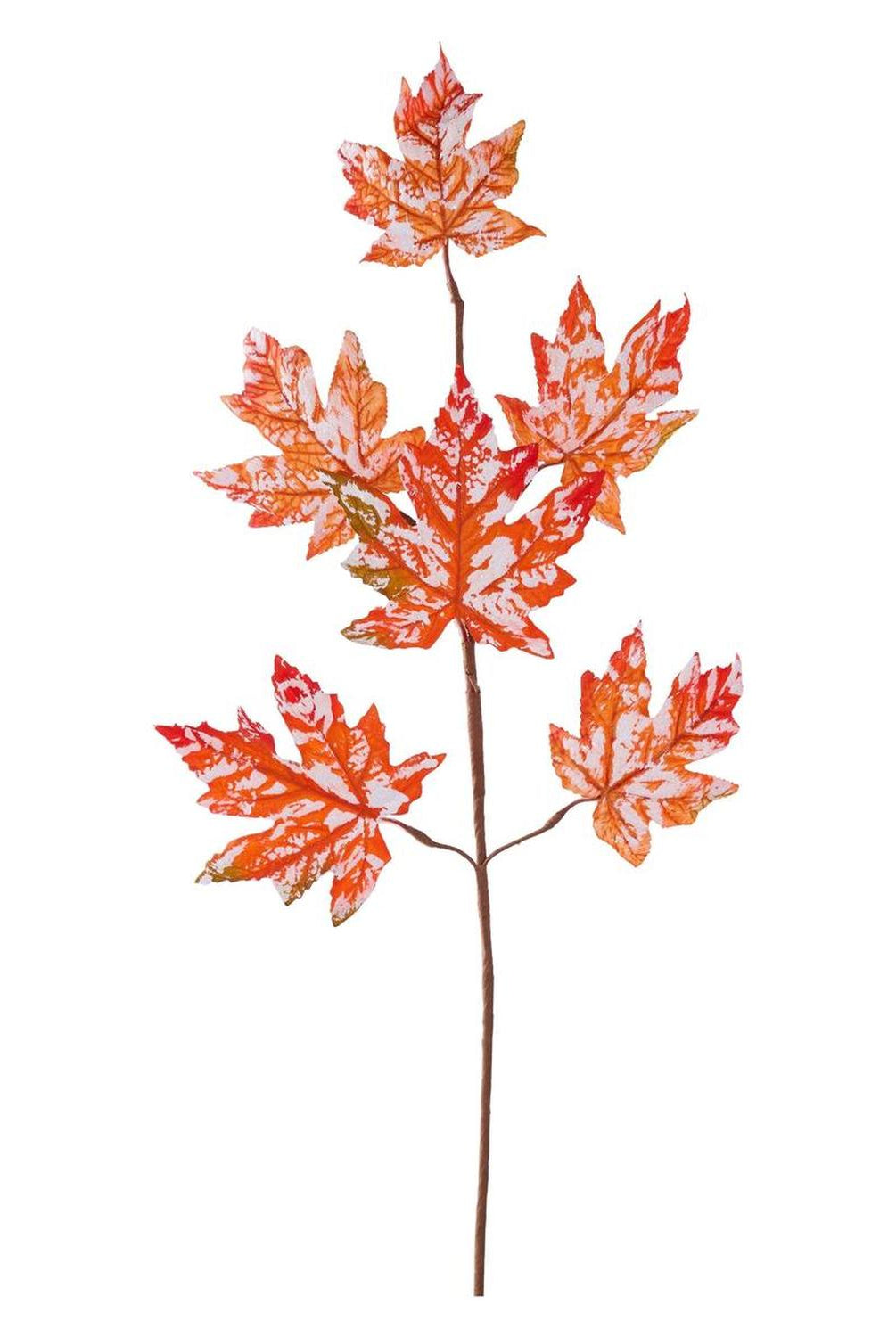 29" Glitter Maple Leaf Spray