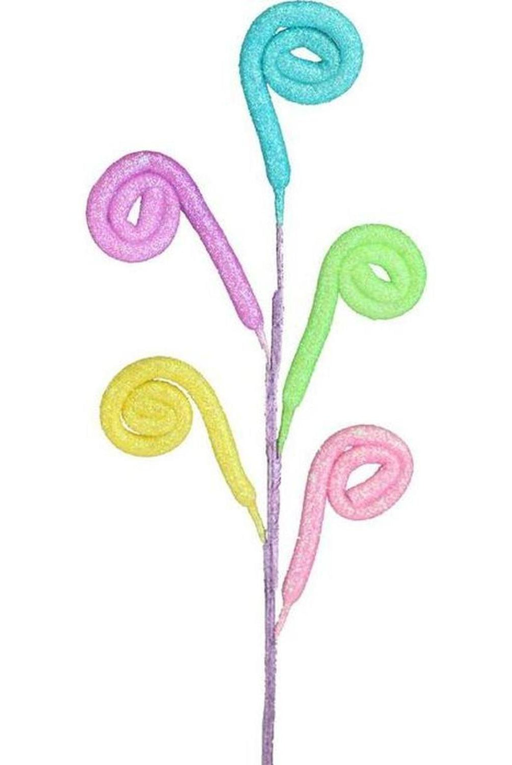 18" Glitter Swirl Spray: Pastel