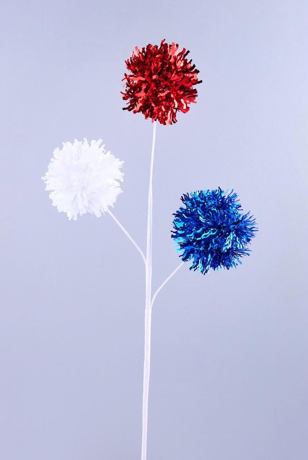 24" Patriotic Firework Tinsel Ball Spray