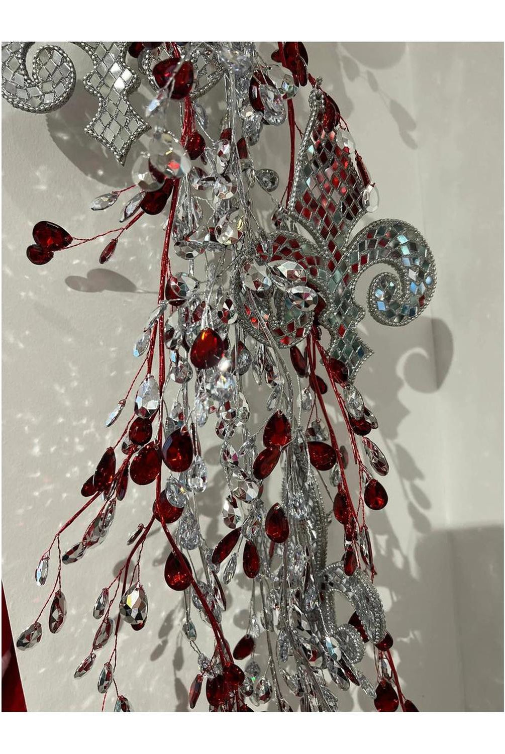 48" Metal Jewel Garland: Silver