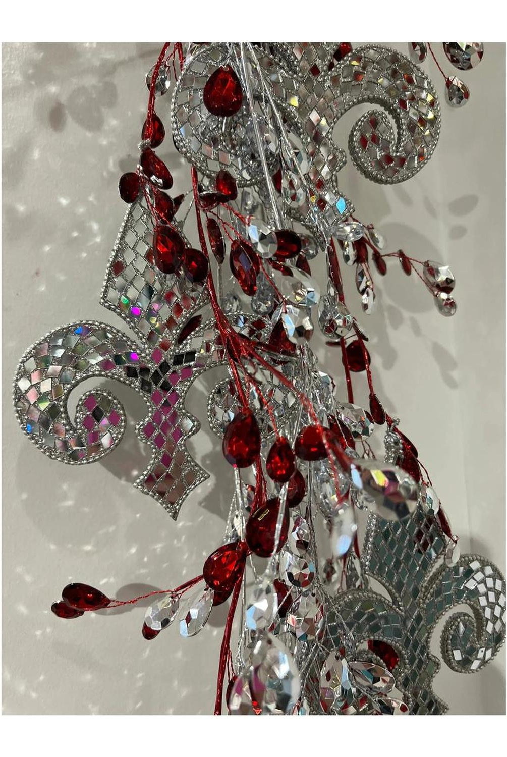 48" Metal Jewel Garland: Silver