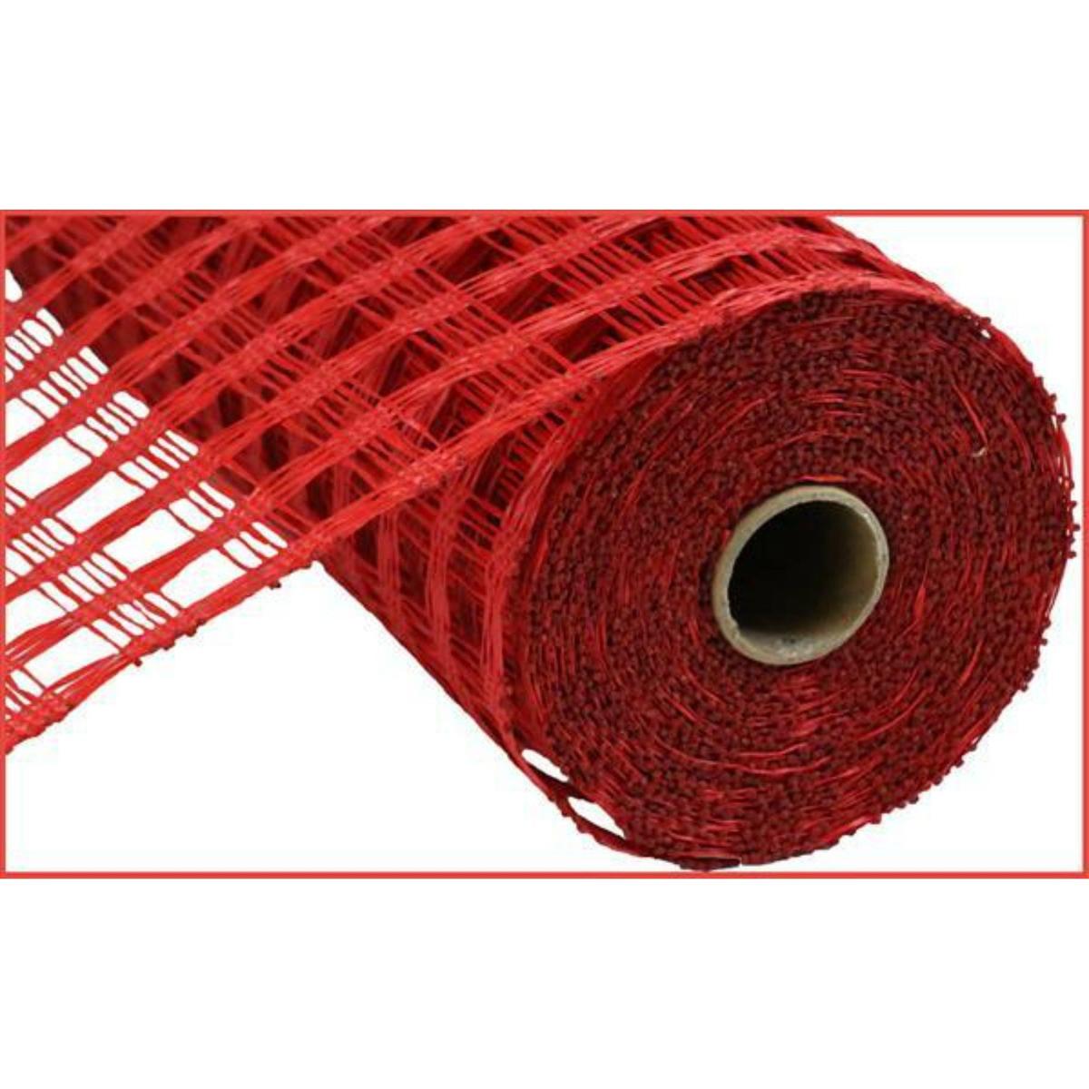 Shop For 10" Poly Burlap Check Mesh Ribbon: Red at Michelle's aDOORable Creations