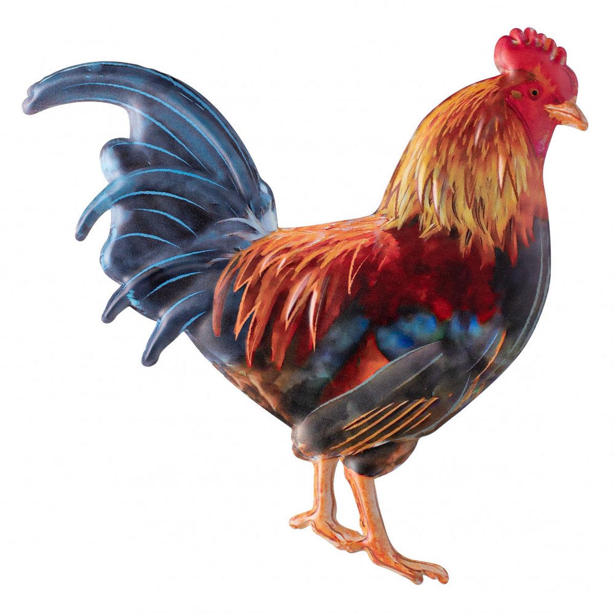 Shop For 12" Metal Rooster Hanger: Multi Color at Michelle's aDOORable Creations