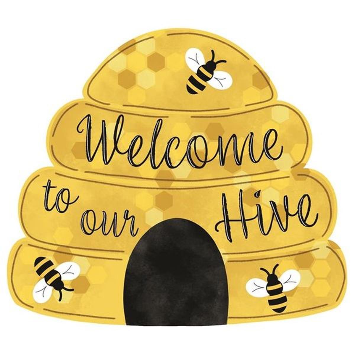 Shop For 12" Metal Embossed Sign: Welcome To Our Hive at Michelle's aDOORable Creations