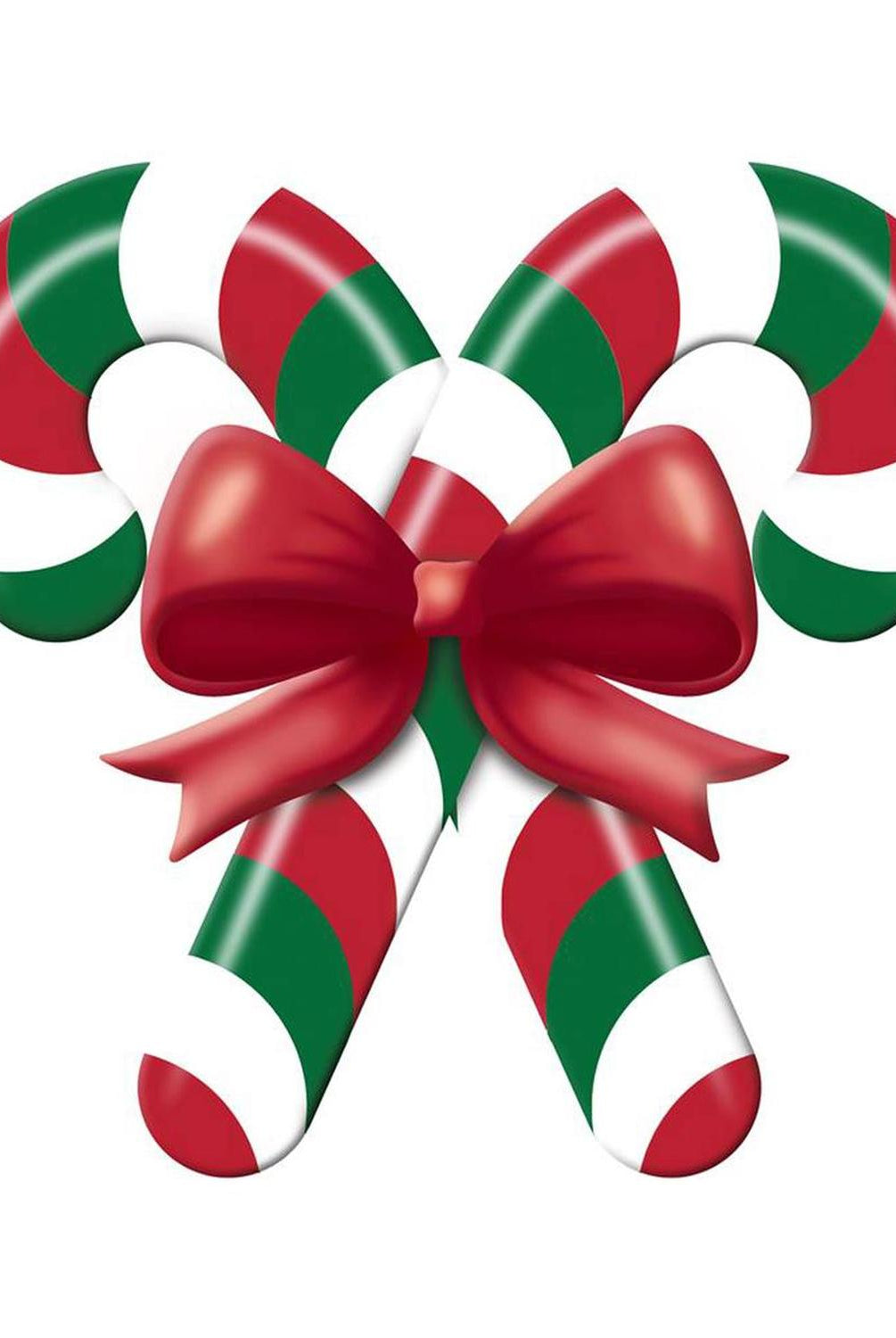 13" Metal Embossed Candy Canes: Red/Green