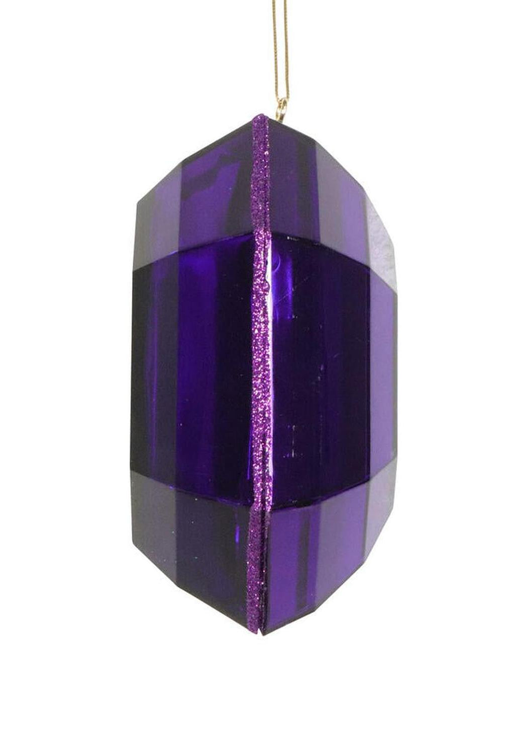 6" Acrylic Square Jewel Ornament: Purple (Set of 2)