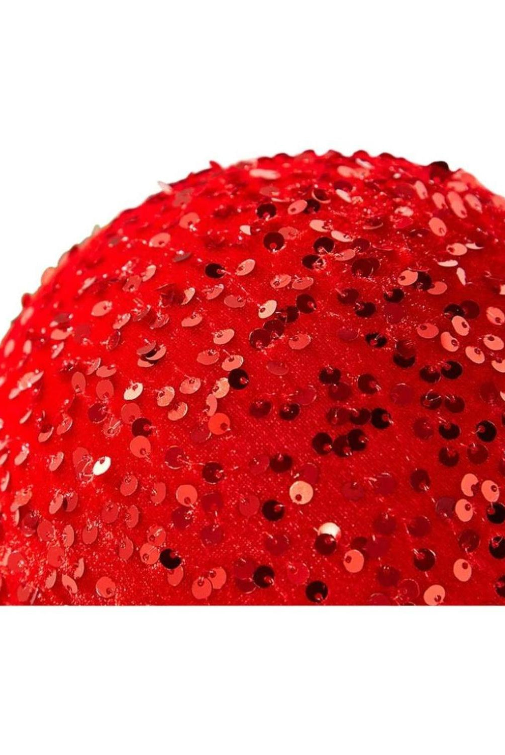 8" Sequin Ball Ornament: Red