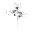 Shop For 29" Glitter Star and Football Pick: Navy Blue & Silver at Michelle's aDOORable Creations