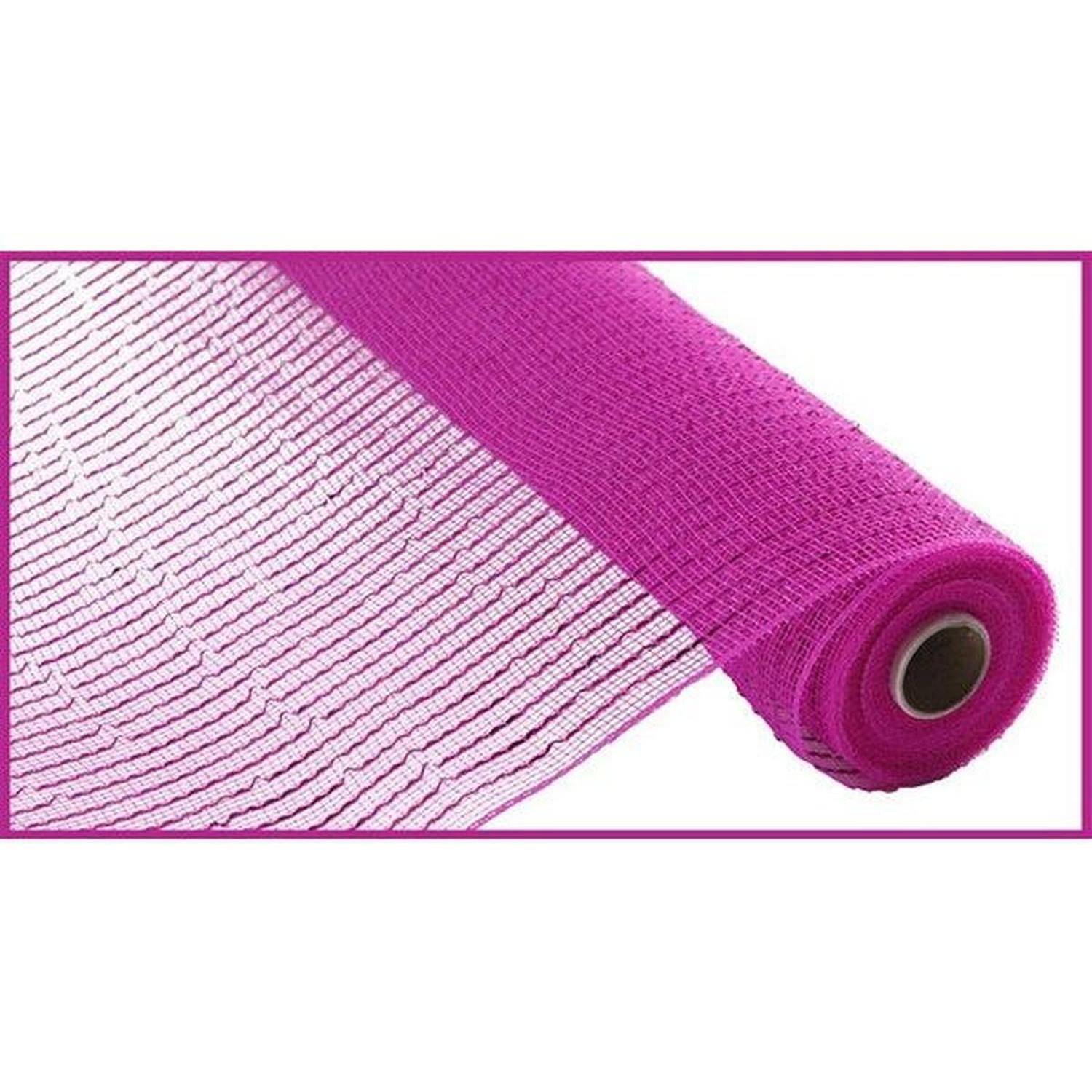 Shop For 10" Poly Deco Mesh Ribbon: Wide Foil Metallic Hot Pink at Michelle's aDOORable Creations
