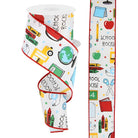Shop For 2.5" School Rocks Ribbon: White (10 Yards) at Michelle's aDOORable Creations
