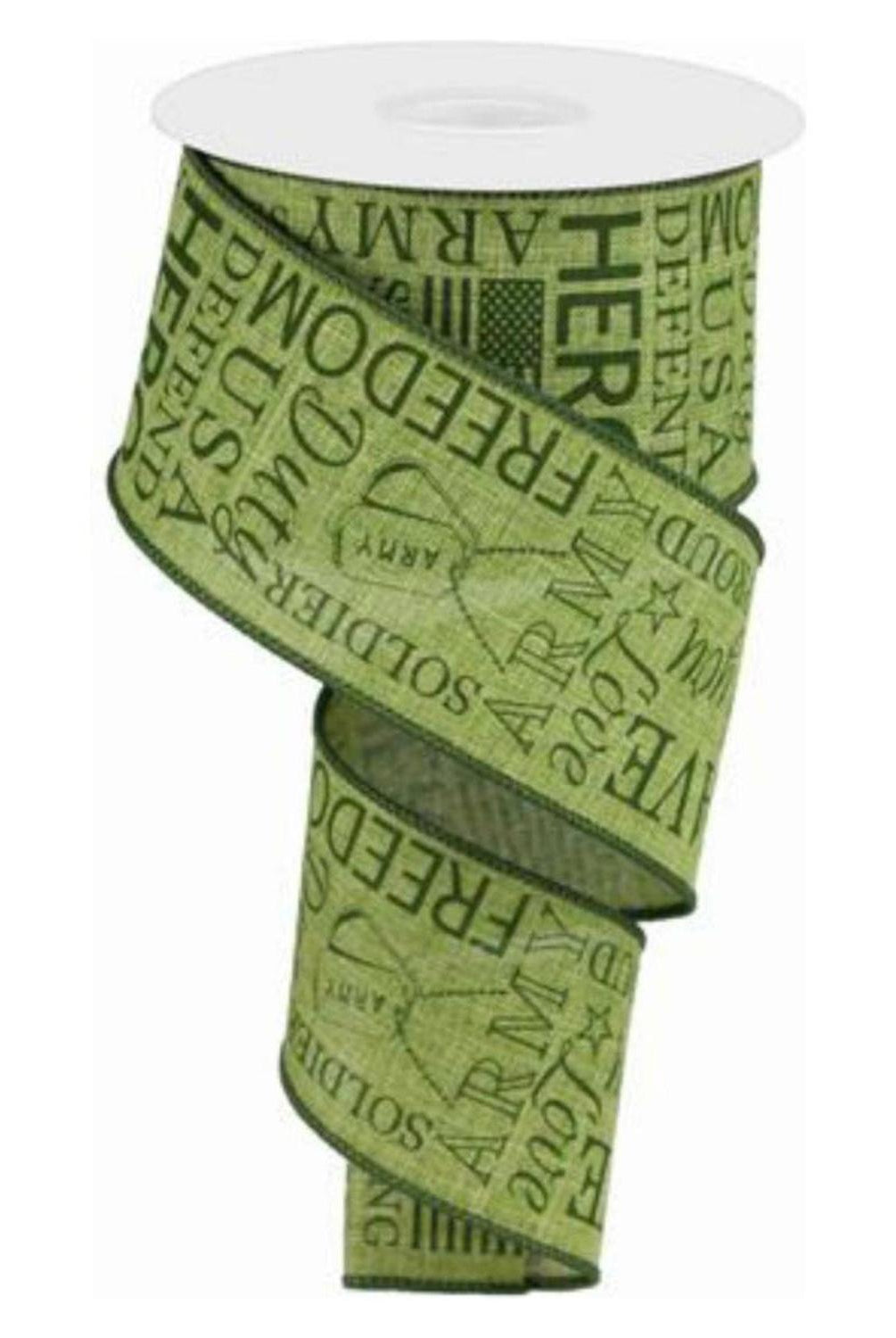 2.5" United States Army Ribbon: Army Green (10 Yards)