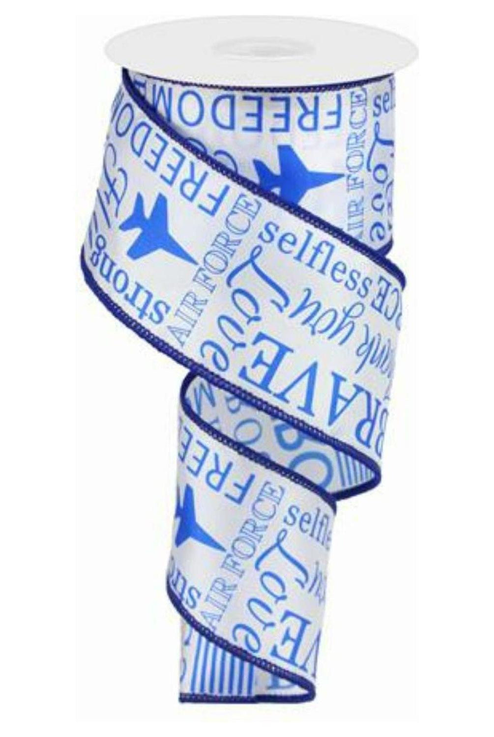 2.5" United States Air Force Ribbon: White (10 Yards)