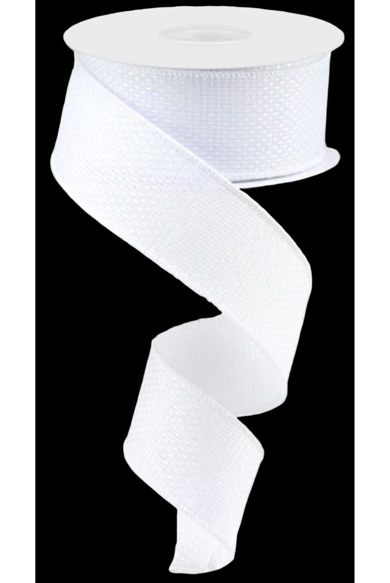 Shop For 1.5" Royal Faux Burlap Ribbon: White (10 Yards) at Michelle's aDOORable Creations