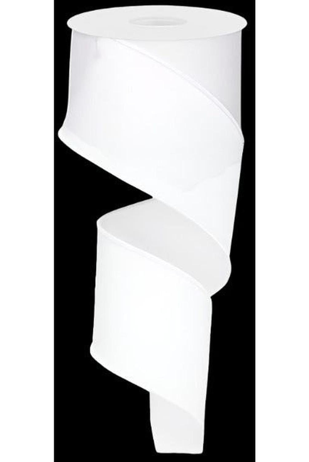 2.5" Royal Burlap Ribbon: White (10 Yards)