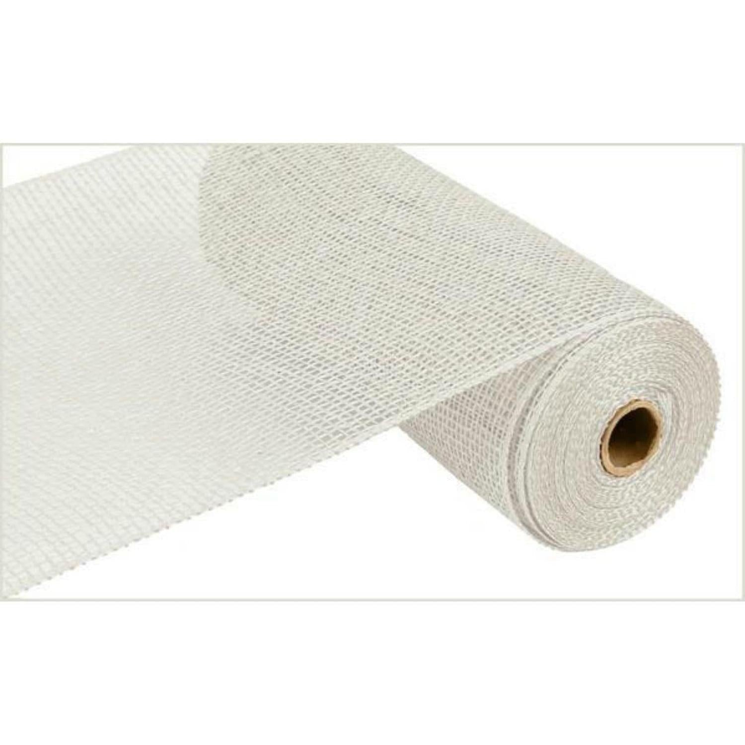 Shop For 10" Poly Burlap Mesh Ribbon: White at Michelle's aDOORable Creations
