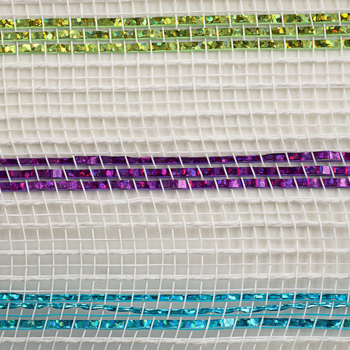 Shop For 10" Cotton Poly Deco Mesh Ribbon: White/Multi (10 Yards) at Michelle's aDOORable Creations