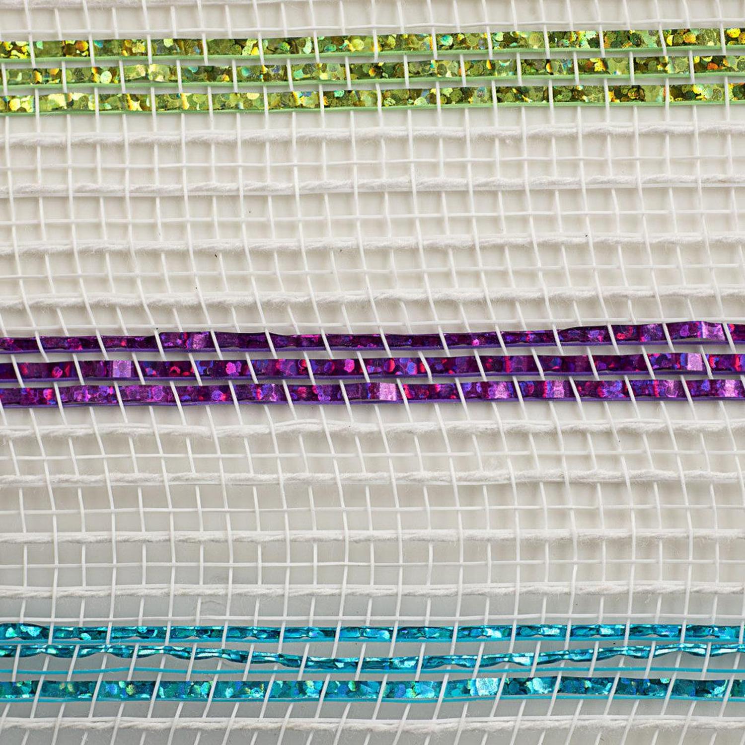 Shop For 10" Cotton Poly Deco Mesh Ribbon: White/Multi (10 Yards) at Michelle's aDOORable Creations