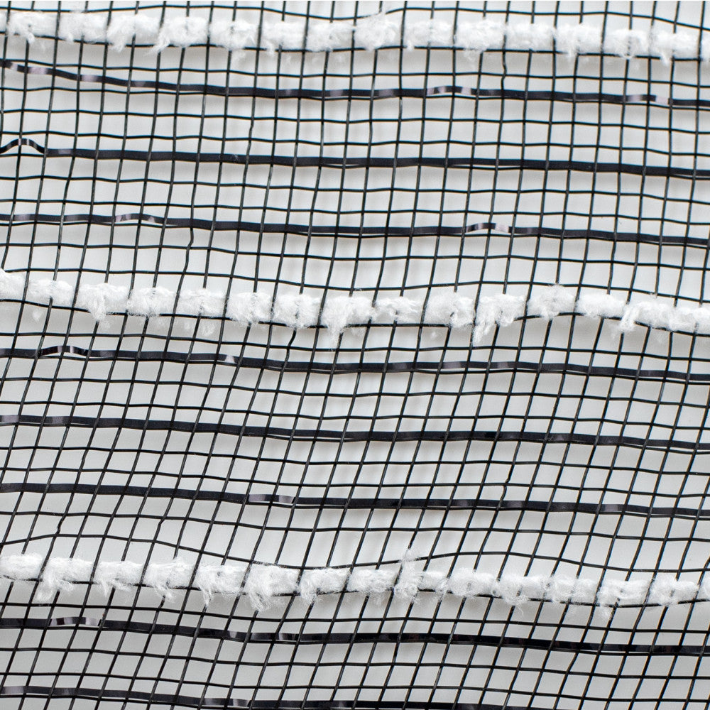 Shop For 10.25" Metallic Cotton Drift Mesh Ribbon: Black (10 Yards) at Michelle's aDOORable Creations