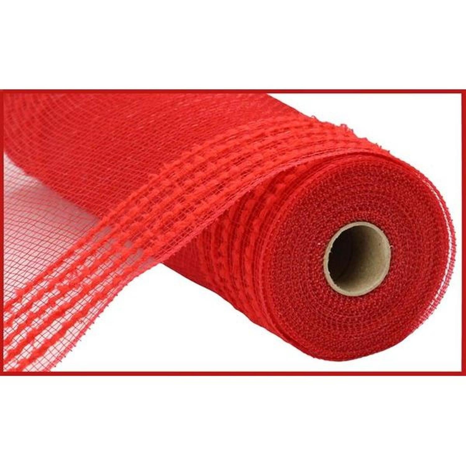 Shop For 10.25" Drift Border Mesh Ribbon: Red (10 Yards) at Michelle's aDOORable Creations